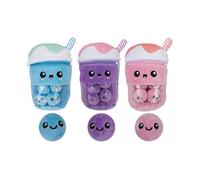 25Cm Boba Tea With Mini Bubble Plushes In Zipped Pouch Assorted Colour