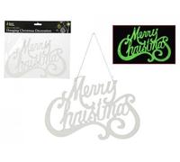 PMS 26 X 16CM GLOW IN THE DARK MERRY CHRISTMAS SIGN IN PBHC