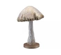 PMS 26cm Champagne Fabric Glitter Mushroom Decoration - Christmas and Autumn Décor - Christmas Decoration for Home, Living Room - Mushroom Ornament