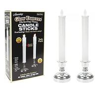 PMS 2PC REALITY DANCING WAX IVORY DRIP CANDLE W/HOLDER 2X25C