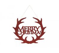PMS 30Cm Red Hanging Merry Christmas Sign Plaque