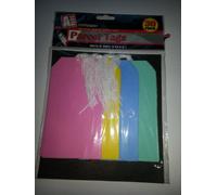 PMS 30PC PACK TIE ON LUGGAGE AND PARCEL TAGS 5ASST COLOURS