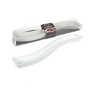 PMS 32X4CM DBL CURVE LONG SLIM TAPAS SNACK DISH.PVC CTD DBX