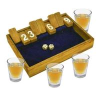 PMS 331070 Wooden Shut Box Game | Mix colors| 1 pc - 23.5 x 16 x 4cm Accessory, Multicolor