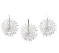 PMS 3PK PAPER SNOWFLAKE DECORATION IN OPP BAG WITH INSERT