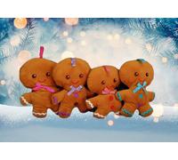 PMS 4 Hanging Gingerbread Men Decorations Plush Teddy Christmas Tree Decoration 20Cm