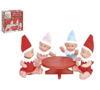 PMS 5PC ELF BABY PARTY SET W/4 ELF BABIES+1PC POLYSTONE TABL
