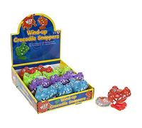 PMS 6x CLOCKWORK FUNNY JUMPING CROCODILE SNAPPERS - Random Colors