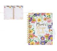 PMS 734091 Mums Wire Bound Recipe Book With Bow | 21cm X 15cm | 1pc. Accessory, Multicolor