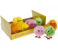 PMS 8PC 4CM AST COL CHENILLE CHICK PVC BOX W/PRT INSERT