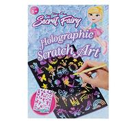 PMS A4 Childrens Fairy Holographic Scratch Art Set with 2 Cards, Stencil and Tool