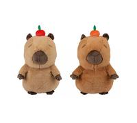 PMS Adorable 14" Capybara With Fruit Cuddly Plush Toy Assorted Colour PMS Multicolor