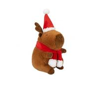 PMS Adorable 20Cm Capybara Plush With Christmas Hat & Scarf