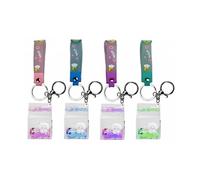 PMS Adorable Liquid Filled Acrylic Charm Keyring Milk Bottle Design PMS Multicolor