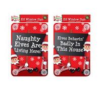 PMS Christmas Elf Window Sign Stickers