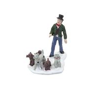 PMS Christmas Hand Crafted & Hand Painted Festive Figurines/Ornaments Range (Dog Walker)