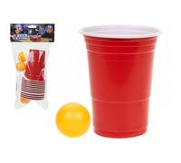 PMS Christmas Party Activity Glass Pong Set With 12 Cups And 6 Balls