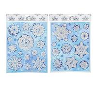 PMS Christmas Window Snowflake Stickers With Glitter