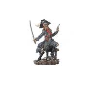 PMS Collectable 21Cm Skeleton Pirate Figurine With Sword & Pistol PMS Multicolor