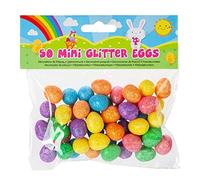 Easter Decorations, Bonnet Arts and Crafts, Egg Hunt - 50 Pk 2cm Glitter Eggs