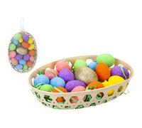 Easter Egg Hunt Accessories - 19 Piece Golden Egg Hunt Set in Baske