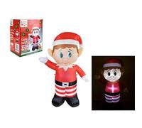 PMS Elves Behaving Badly Light Up Inflatable Elf Christmas Decoration Electric Fan Operated Indoor Outdoor Use 150cm