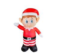 PMS Elves Behaving Badly Light Up Inflatable Elf Christmas Decoration Electric Fan Operated Indoor Outdoor Use 120cm