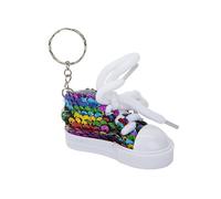 PMS Exquisite Multicolor Sequin Baseball Keychain for Sports Lovers, 1 Pc., Sparkling Unique Design, Durable, Modern, Round, Keychain, Unisex Children, Multicolor
