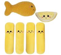 PMS Fish & Chips Plushies Pack of 6 in Takeaway Box