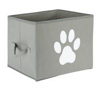 PMS Foldable Dog Toy Storage Box 37cm Grey Pet Basket