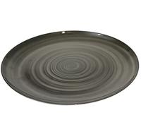 PMS Grey Swirl Design 27.5cm Melamine Reusable Plastic Dinner Plate