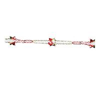 PMS International Snow White Christmas Foil Ceiling Decorations - Red & Gold 15cm x 2.7M Garland