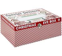 PMS Large Wooden Christmas Eve Box Gift Xmas Boxes With Write On Panel & Flip Lid