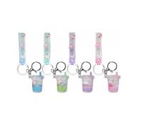 PMS Liquid Filled Acrylic Keyring Charm Slurpy Design Assorted Colour PMS Multicolor
