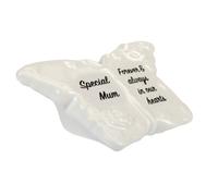 PMS Memorial Stone Dolomite Plaque White Special Mum Butterfly Design 16Cm