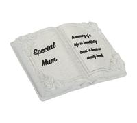 PMS Memorial Stone Polyresin Grey Bible Design Plaque 19Cm Special Mum