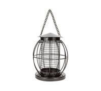 PMS Metal Peanut Bird Feeder Black 15Cm Squirrel Proof