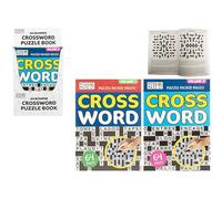 PMS Mind Maze A4 Cross Word Books, 54 Puzzles per Book - Set of 2