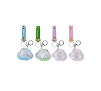 PMS Mochi Pop Kawaii Acrylic Cloud Charm Keyring With Strap Assorted Design PMS Multicolor