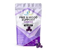 PMS & Mood Support Gummies | 60 Vegan Gummies | Magnesium Citrate, Lemon Balm, Vitex, Saffron & P-5-P B6 | Cycle, Mood & Hormone Balance Support | Purpleberry Flavour | UK Made | by NutriVolv