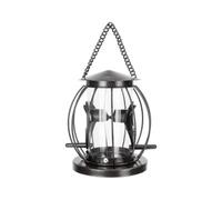 PMS Ornate Metal Squirrel Proof Seed Bird Feeder Black 15Cm