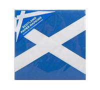 PMS Pack of 12 Scotland Paper Napkins - 3-Ply Disposable Party Napkins with Saltire Flag Design - Perfect for St Andrew’s Day, Scottish Events & Celebrations
