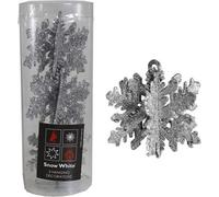 PMS Pack Of 3 Hanging Silver Snowflake Christmas Decorations