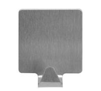 Pms Pack Of 3 Removable Self Adhesive Silver Square Self-Adhesive Hooks