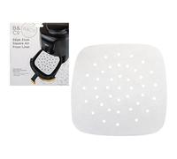 PMS Pack of 50 21cm Square Air Fryer Sheets Disposable Paper Liner Multi Purpose Parchment Sheets Cooking Baking Roasting