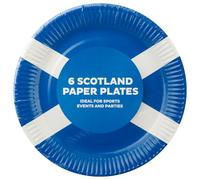 PMS Pack of 6 Scotland Paper Plates - 22.5cm Disposable Plates with Saltire Flag Design - Ideal for St Andrew’s Day, Sports Events & Scottish Party Celebrations
