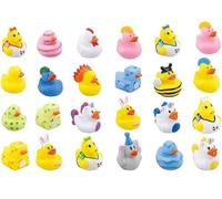 PMS Pack of 72 Rubber Ducks - 7cm Assorted Designs Including Unicorn, Mafia, Cheerleader, Rockstar, Trucker & More - Fun Party Bag Fillers or Bathtime Toys