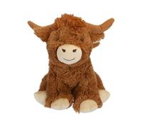 PMS Plush Hamish Highland Cow - 25 cm Soft Toy with Weighted Beanies - Cute & Cuddly Stuffed Animal - Scottish Highland Cow Teddy for Kids & Adults