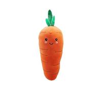 PMS Plush Softlings Carrot Toy - 20cm Soft Plush Carrot with Green Leaf Top & Smiling Face - Cute Stuffed Vegetable Toy for Kids, Toddlers & Plush Collectors