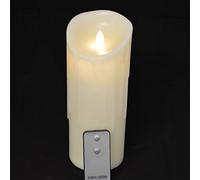 PMS REALITY DANCING WAX IVORY WAVY DRIP CANDLE W/TIMER 9X23C